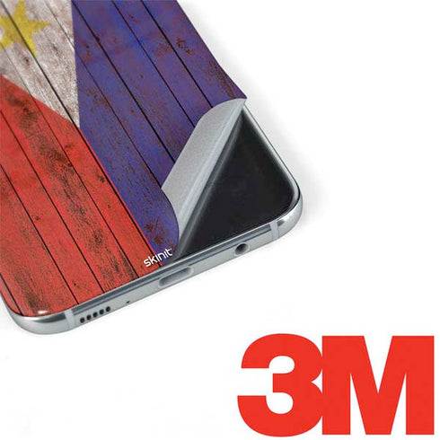 Philippines Flag Dark Wood Galaxy S8 Plus Skin